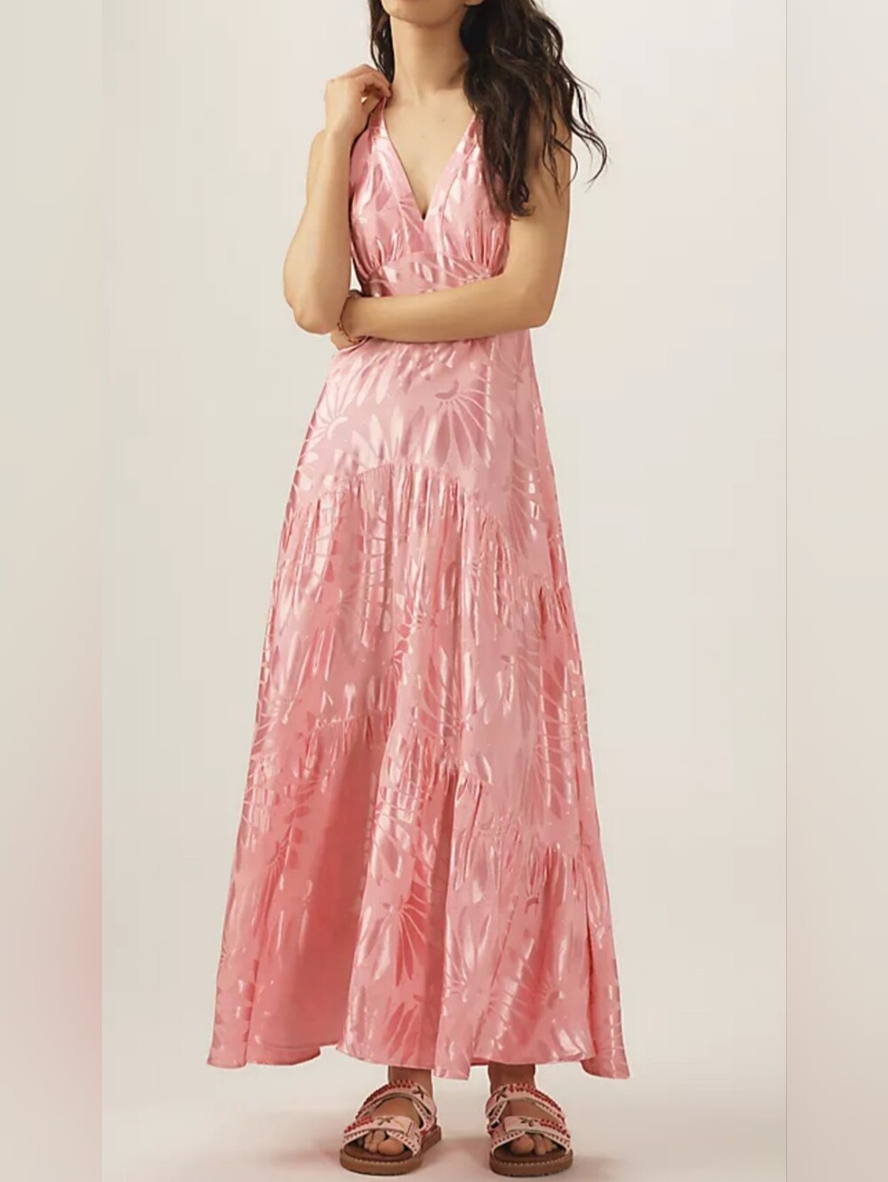 Farm Rio Maxi Sleeveless Pink Dress